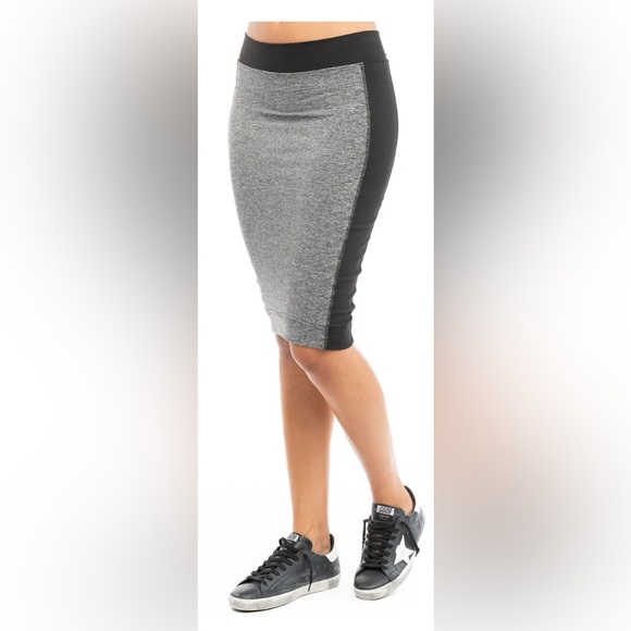 Hard Tail Gray and Black Pencil Skirt - Picture 10 of 11